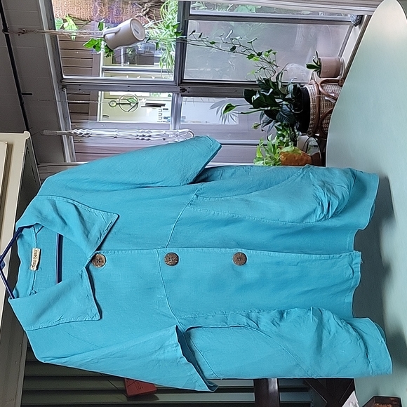 Tera bora made in Italy linen tunic top - Picture 1 of 14